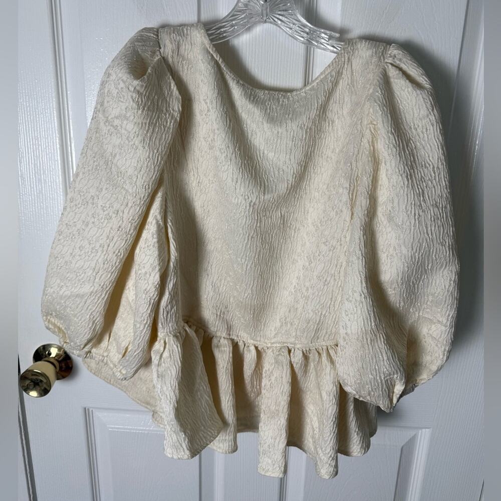 Free People NEW Pamela Bow Top in White Alyssum M - Picture 4 of 7